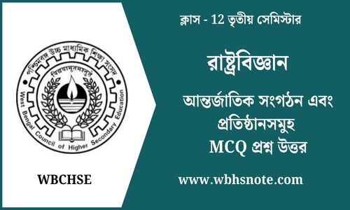 আন্তর্জাতিক সংগঠন এবং প্রতিষ্ঠানসমুহ MCQ প্রশ্ন উত্তর