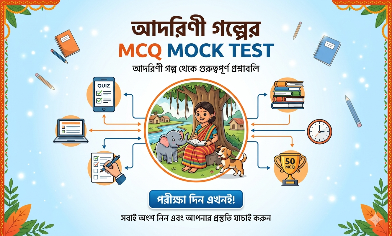 আদরিণী গল্পের MCQ MOCKT